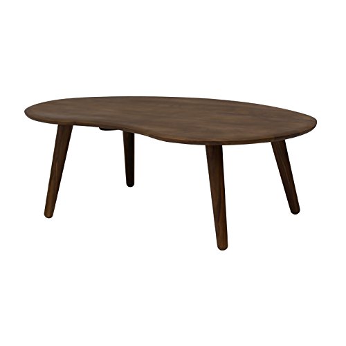 Amazon.co.jp: ISSEIKI ビーンズ型テーブル ブラウン (幅100) 木製家具